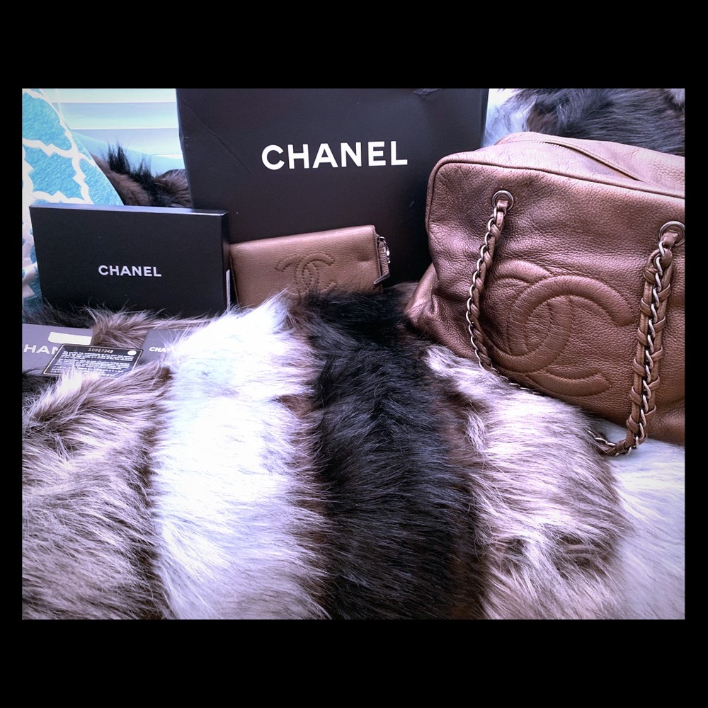 Chanel Bronze Soft Deerskin Luxury Bowler Bag